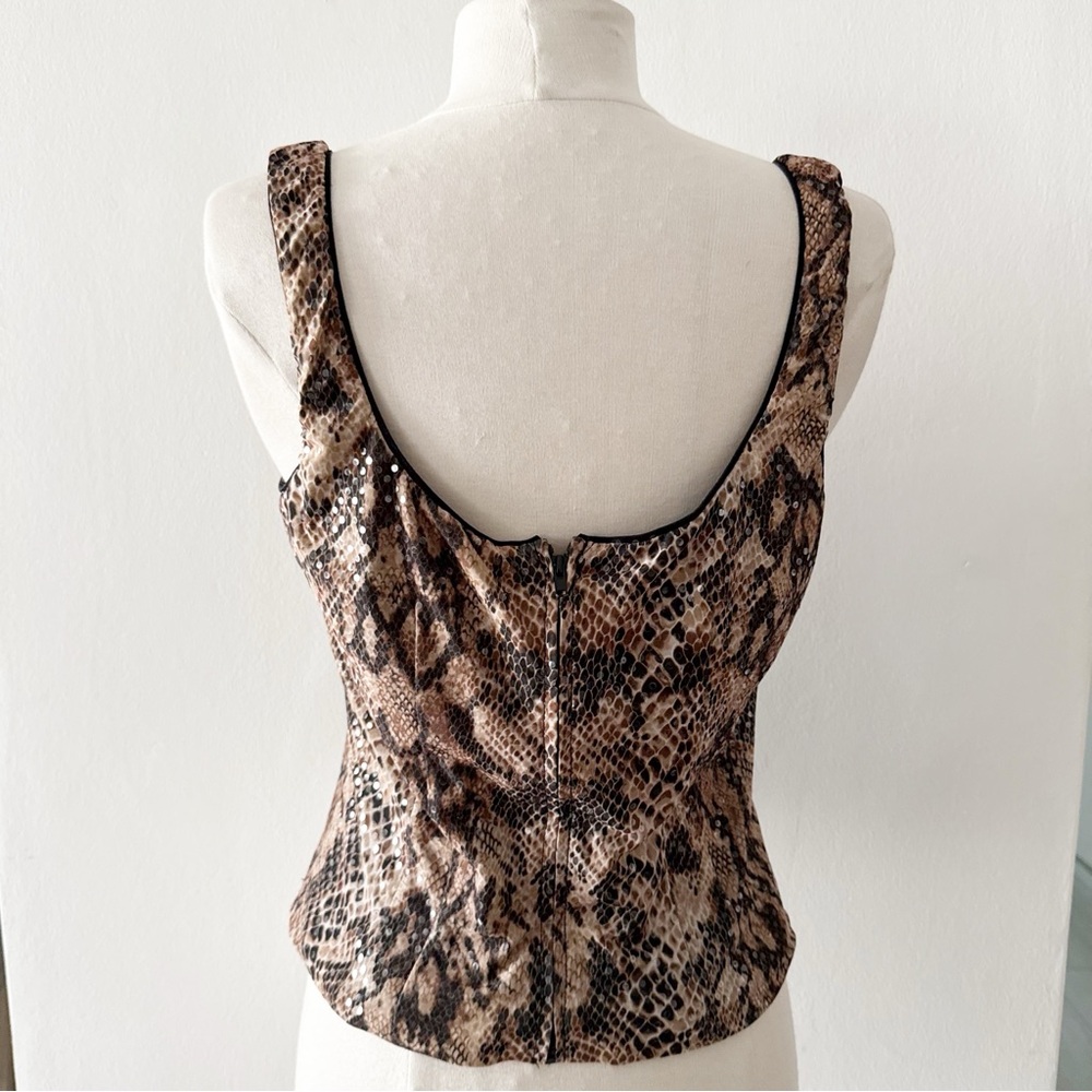 Vintage 90s Cache Snake Print Sleeveless Tank Top Size Large (L) - Picture 5 of 7